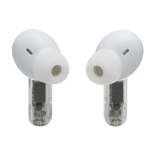 JBL Tune Beam Ghost Edition - White Ghost - True wireless Noise Cancelling earbuds - Back